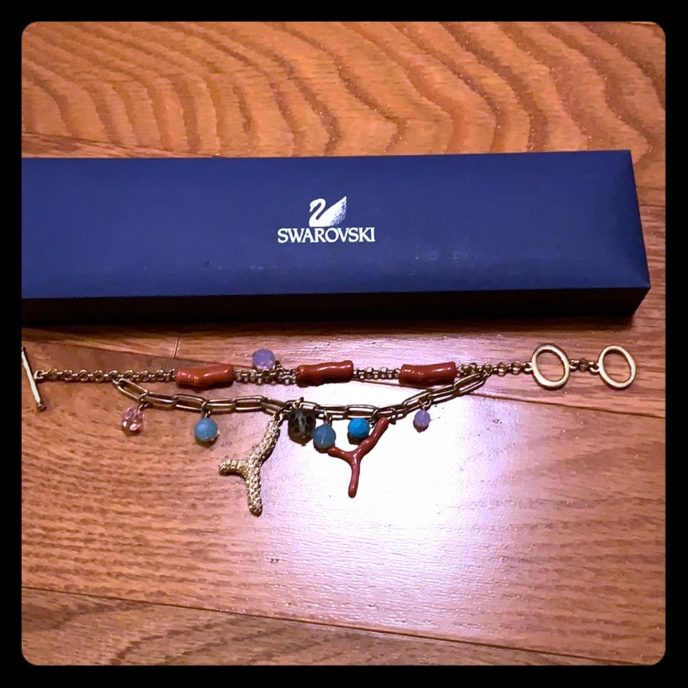 Swarovski bracelet with charms